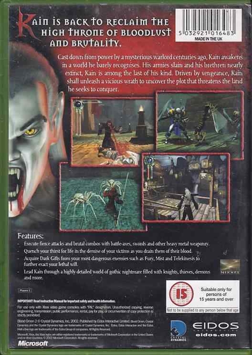 Blood Omen 2 - XBOX (B Grade) (Genbrug)